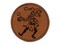 Medieval Jester Joker Juggler Entertainer Balls Round Iron-On Engraved Faux Leather Patch Applique - 2.5 Inch